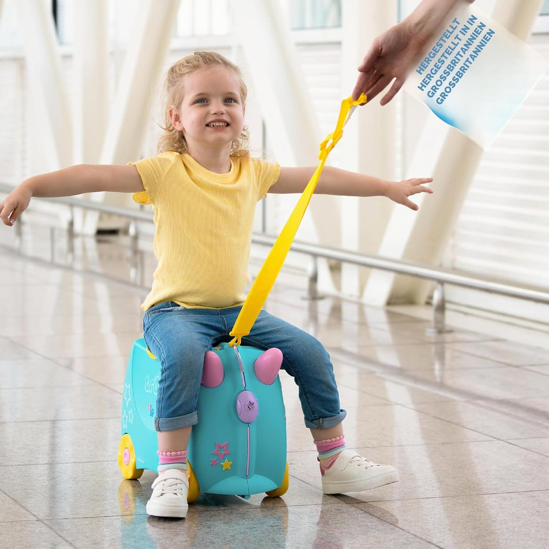 Trunki Der originale Kinderkoffer zum Draufsitzen - 18-L Handgepäck Koffer, befahrbarer Hartschalen