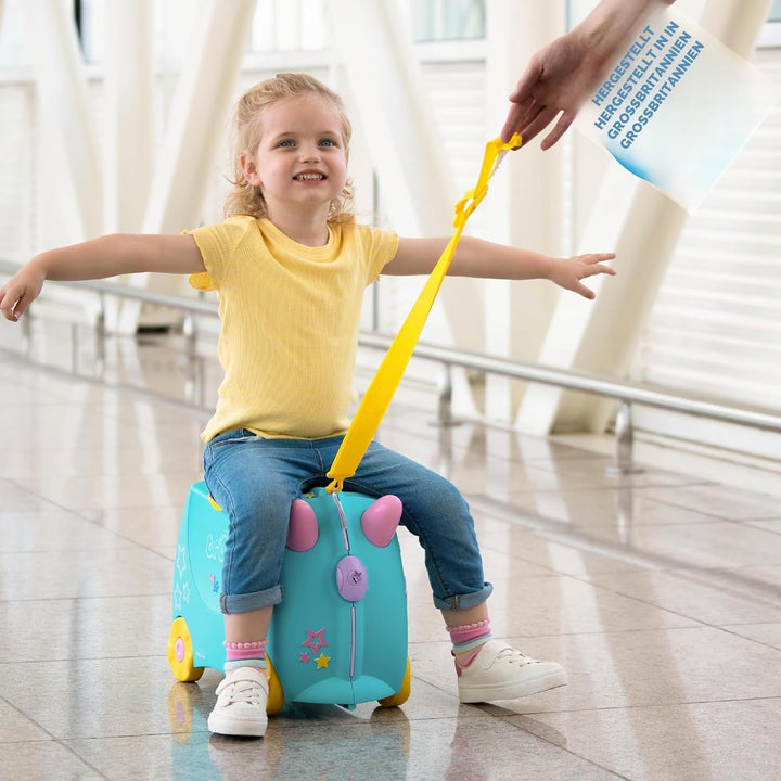Trunki Der originale Kinderkoffer zum Draufsitzen - 18-L Handgepäck Koffer, befahrbarer Hartschalen