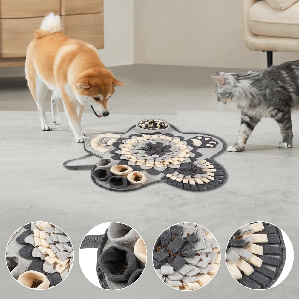 OSDUE Schnüffelteppich Hund, Futterschnüffel-Futtermatte, Hunde-Schnüffelmatte, Welpen-Trainingsmatt