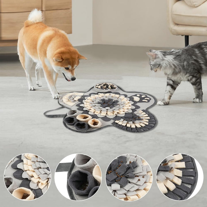 OSDUE Schnüffelteppich Hund, Futterschnüffel-Futtermatte, Hunde-Schnüffelmatte, Welpen-Trainingsmatt