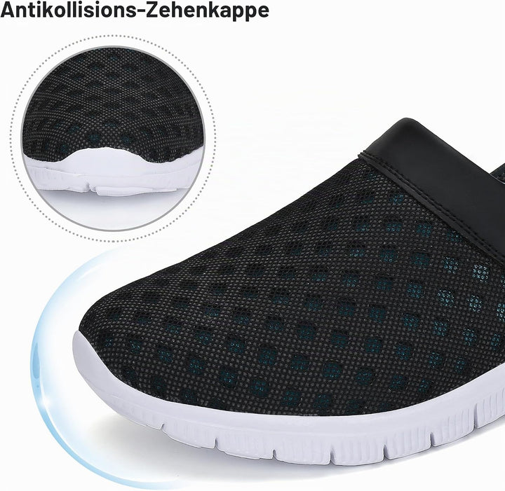 SAGUARO Sommer Clogs Herren Atmungsaktiv Hausschuhe Damen Leicht Pantolette Strand Slippers rutschfe