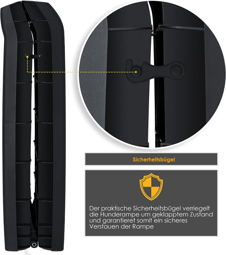 KESSER® Hunderampe klappbar Hundetreppe Hundeautorampe Auto Kofferraumrampe für Haustiere Einstiegsh