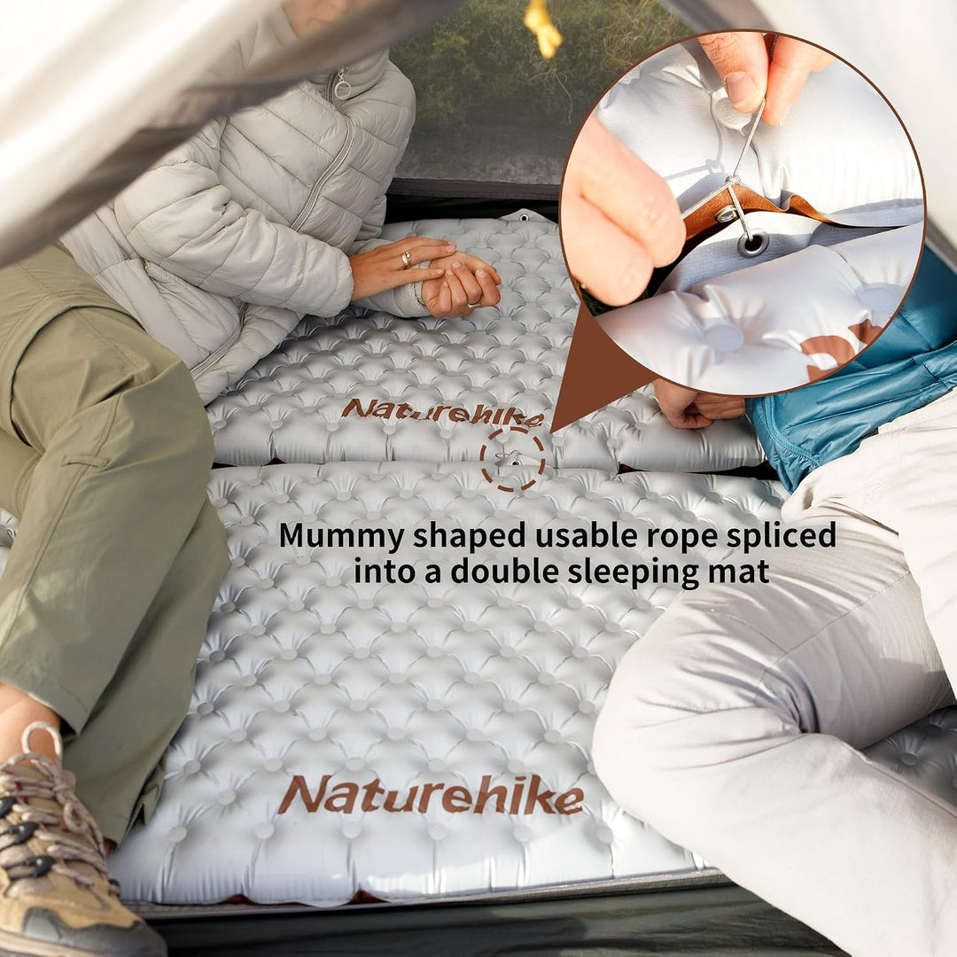 Naturehike Camping Isomatte Ultraleicht 5,8 R-Wert, 8 cm Dicke Aufblasbare Isomatte 4 Jahreszeiten L