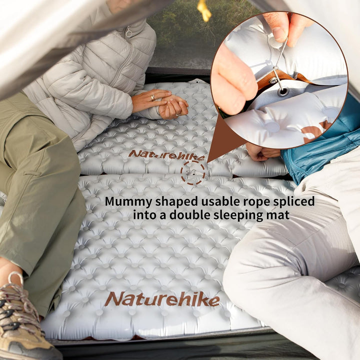 Naturehike Camping Isomatte Ultraleicht 5,8 R-Wert, 8 cm Dicke Aufblasbare Isomatte 4 Jahreszeiten L