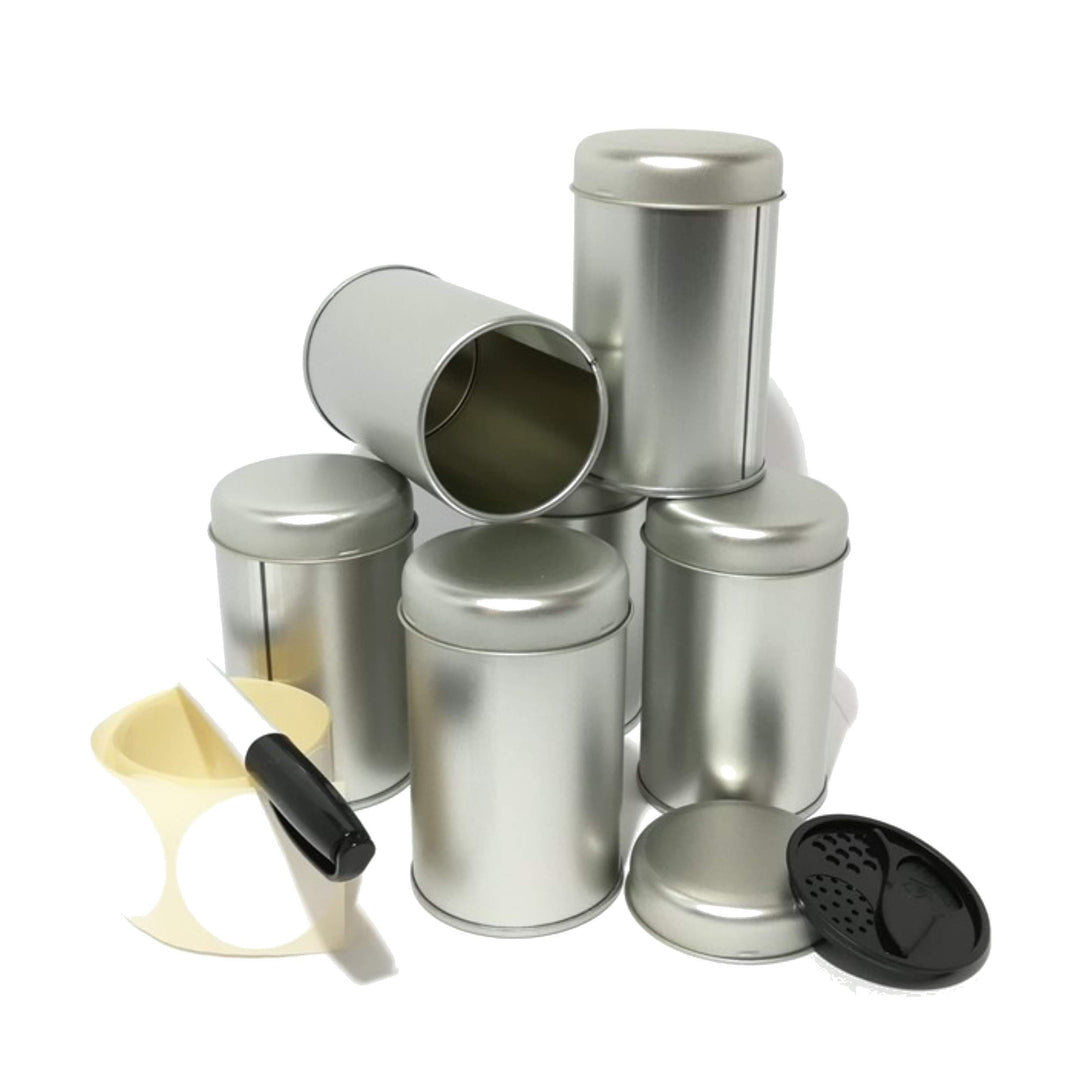 WachSam 12/24/48 Gewürzdosen Silber 175 ml mit 3-Fach Streueinsatz | Luftdicht verschliessbar | Top