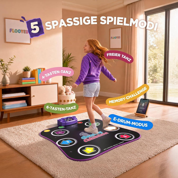 Hot Bee Tanzmatte Mädchen Kinder 3 4 5 6 7 8 9 10 11 12 Jahre, Geschenke Mädchen Kinder 3-12 Jahre,