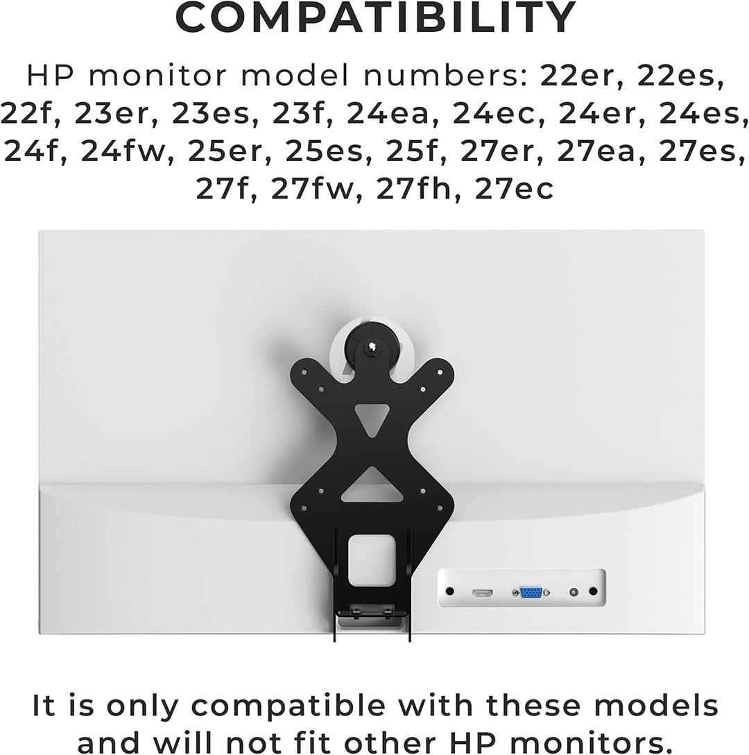 HumanCentric VESA Mount Adapter für HP Monitore 22er, 22es, 22f, 23er, 23es, 23f, 24ea, 24ec, 24er,