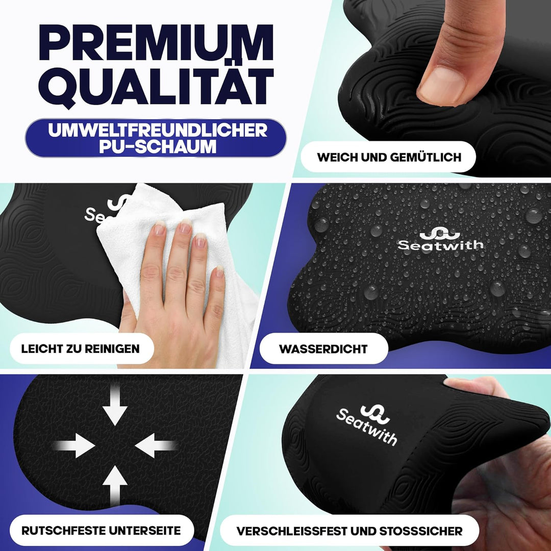 Yoga-Knie-Pad 2er Pack Kniekissen mit Transportbeutel+Trainingsanleitung PDF Maximale Entlastung und