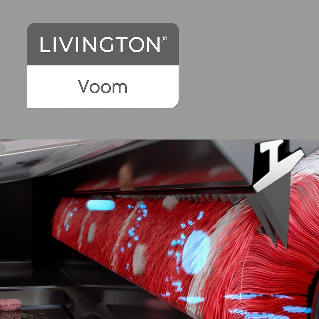 Livington Voom - Turbo Akku-Besen - elektrischer Akkubesen kabellos - Akku Kehrer mit selbstreinigen