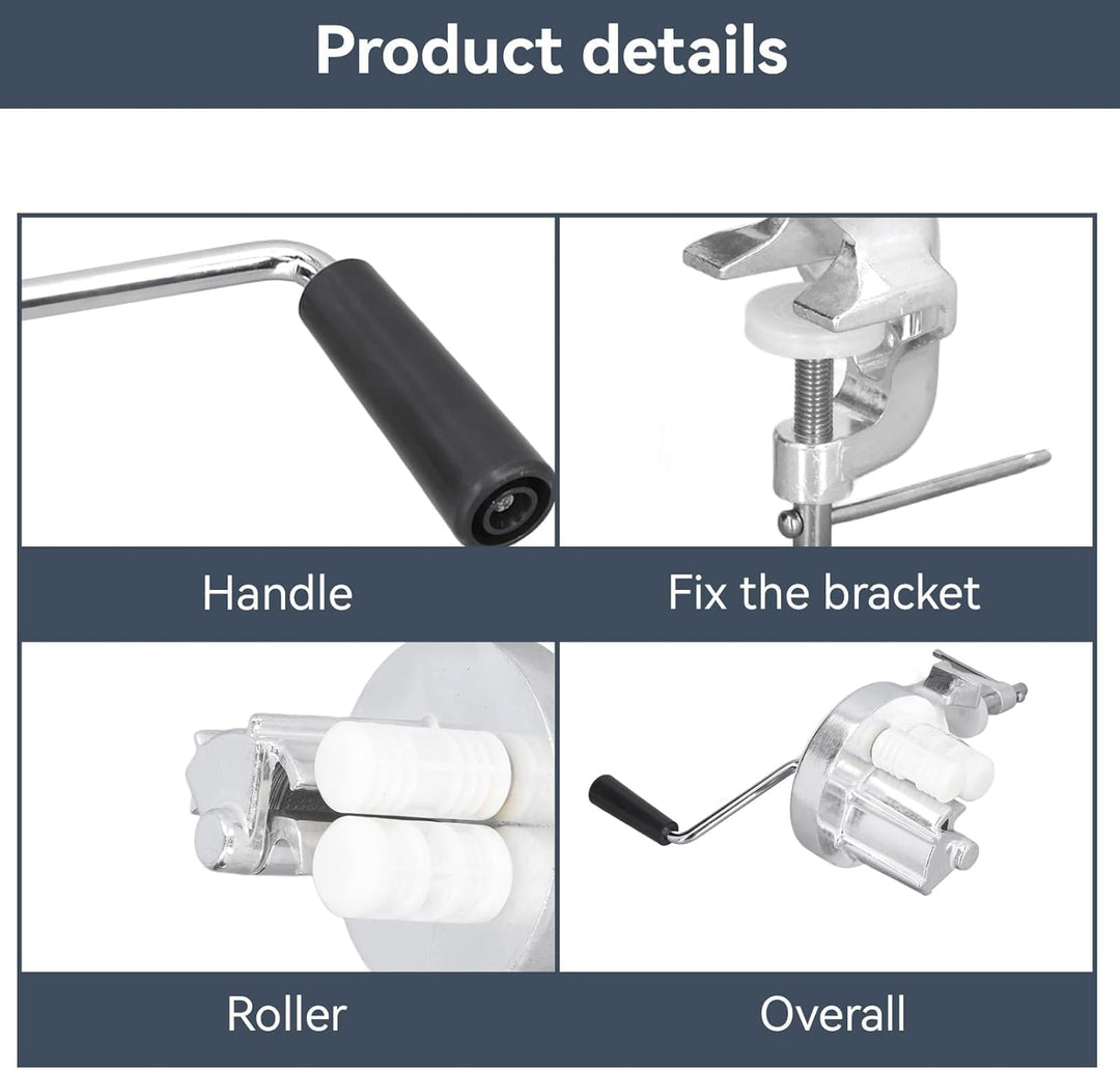 HERCHR Extruder-Nudelmaschine, Manuelle Nudelmaschine Mit Handkurbel, Cavatelli-Maschine aus Edelsta