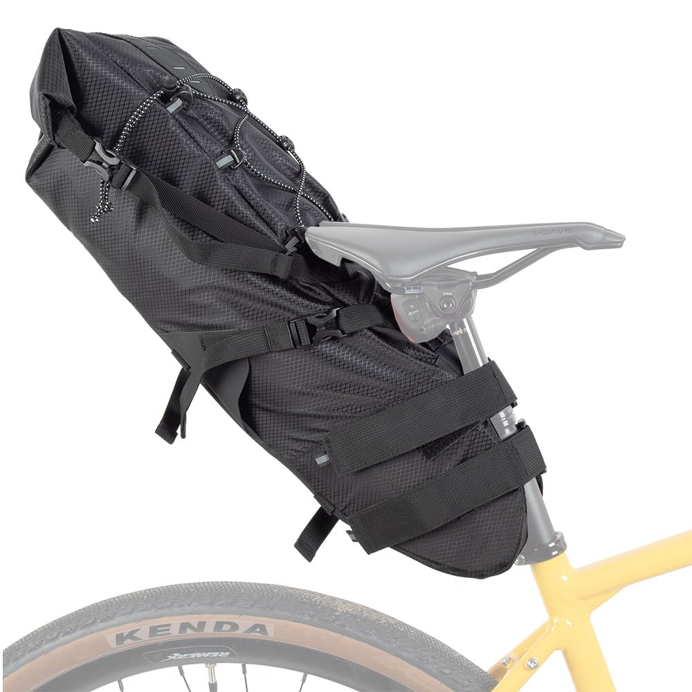 M-WAVE Fahrrad Satteltasche, 100% wasserdicht, 11 L, Bikepacking & Gravel, Rough Ride Saddle L