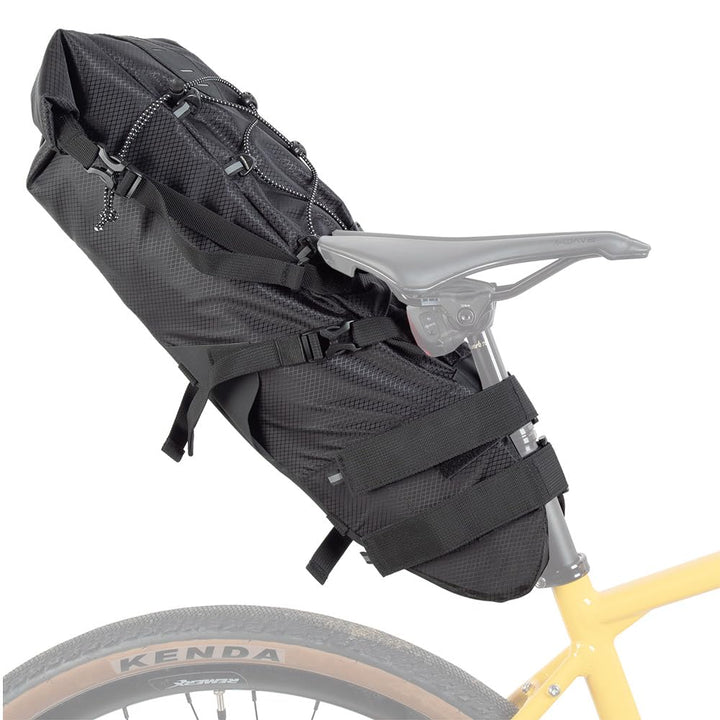 M-WAVE Fahrrad Satteltasche, 100% wasserdicht, 11 L, Bikepacking & Gravel, Rough Ride Saddle L