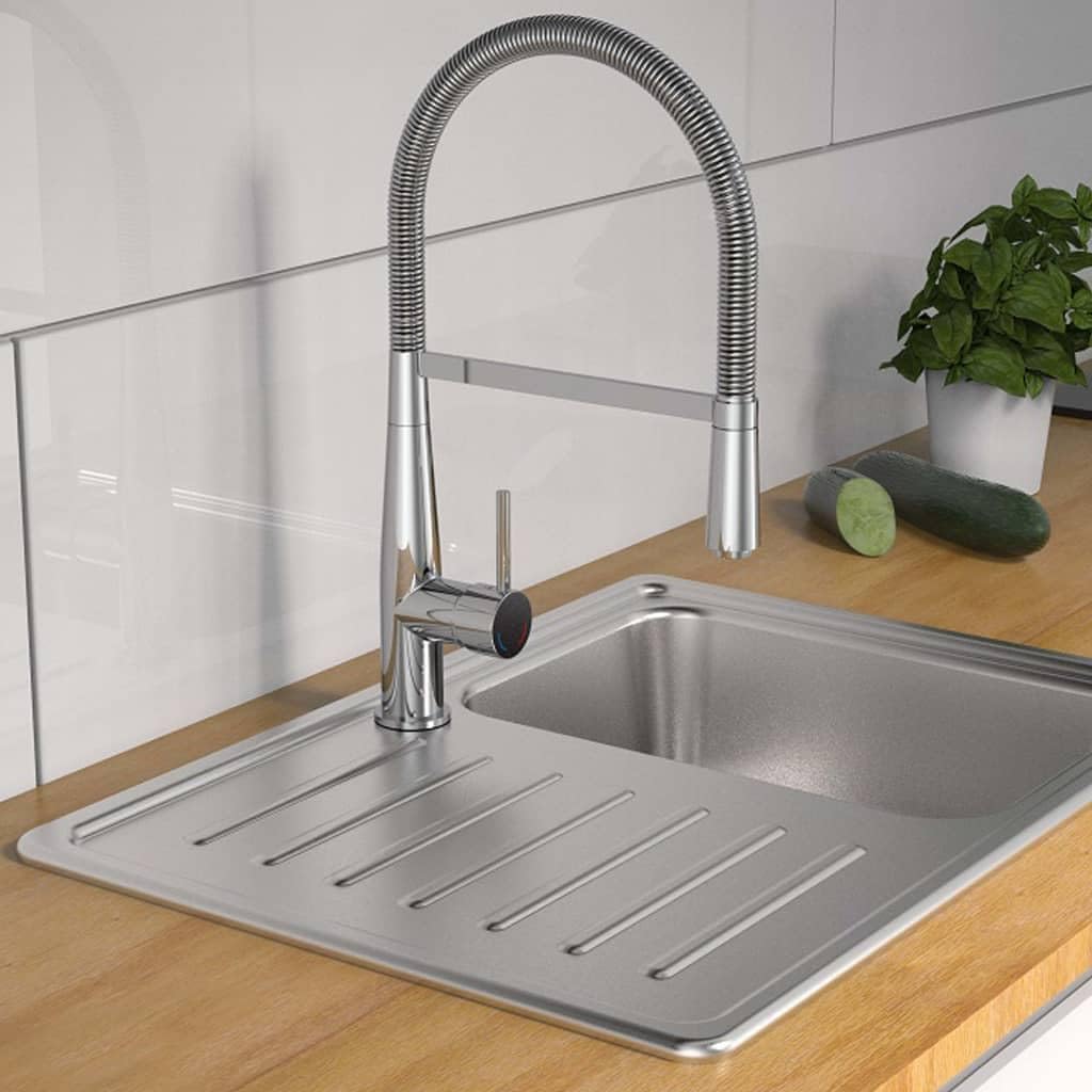 Schütte 79170 NEW YORK Spiralfeder Küchenarmatur mit Brause, 360 Grad schwenkbarer Wasserhahn Küche,
