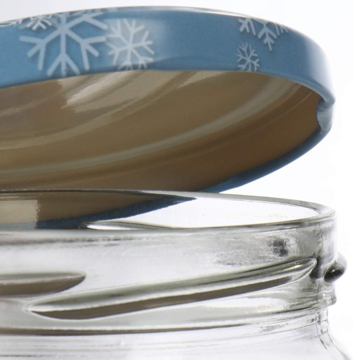 com-four® 6X Einmachgläser Winter Edition to Ø 82 mm - 330 ml mit Schraub-Deckel im winterlichen Des