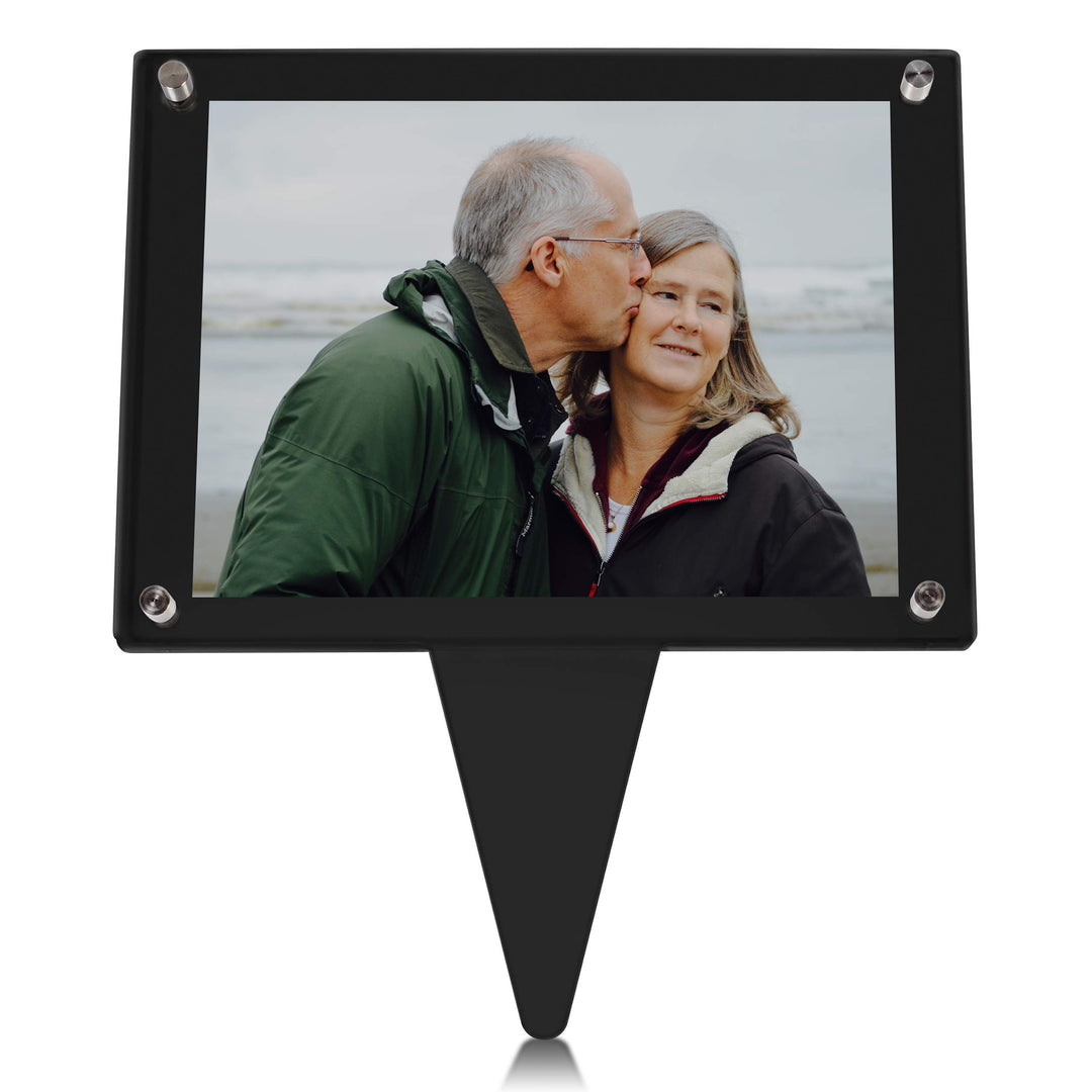 SimpleView 12,7 x 17,8 cm wasserdichter Bilderrahmen | Gedenkgeschenke | Friedhofsdekorationen für F