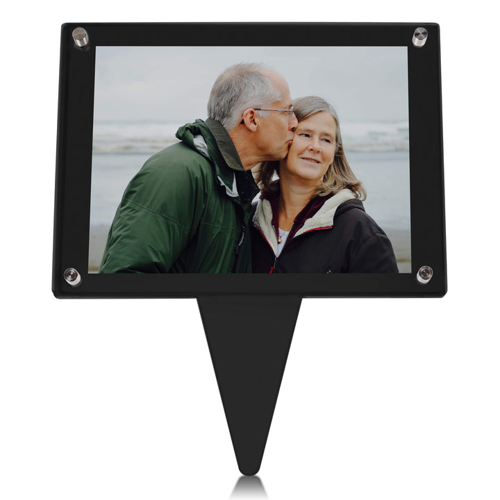 SimpleView 12,7 x 17,8 cm wasserdichter Bilderrahmen | Gedenkgeschenke | Friedhofsdekorationen für F