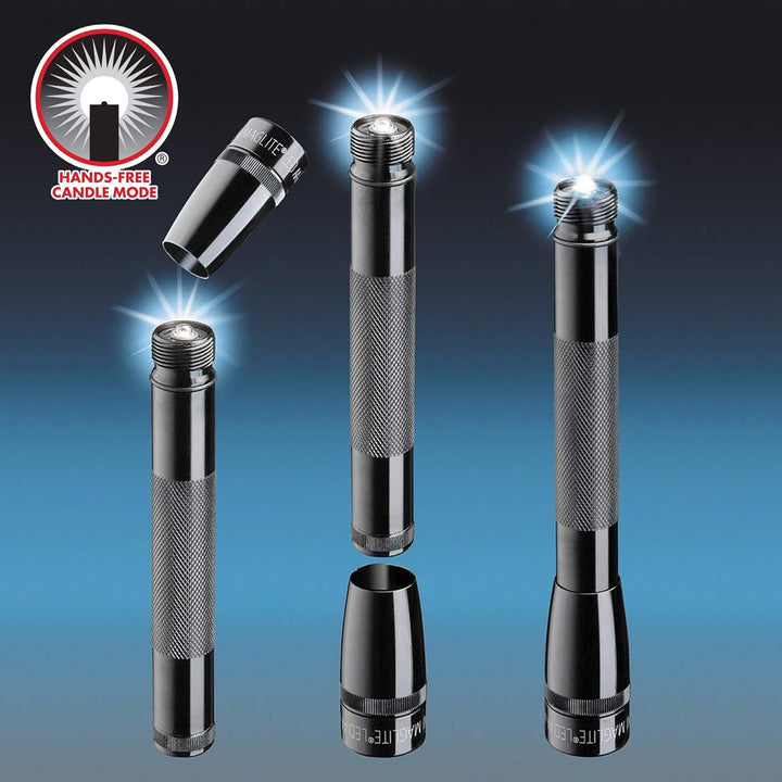 Mag-Lite SP22097F Mini Maglite 2AA Multimode Hochleistungs-LED-Taschenlampe, 17 cm titan-grau inkl.