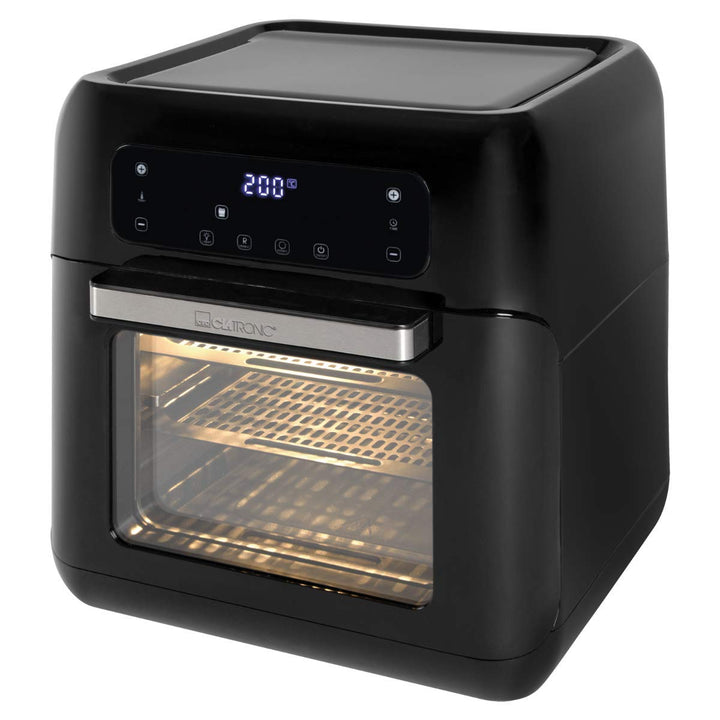 Clatronic Heissluftfritteuse | XXL Heissluftfritteuse | 11 Liter | Minibackofen | LED-Touchscreen |