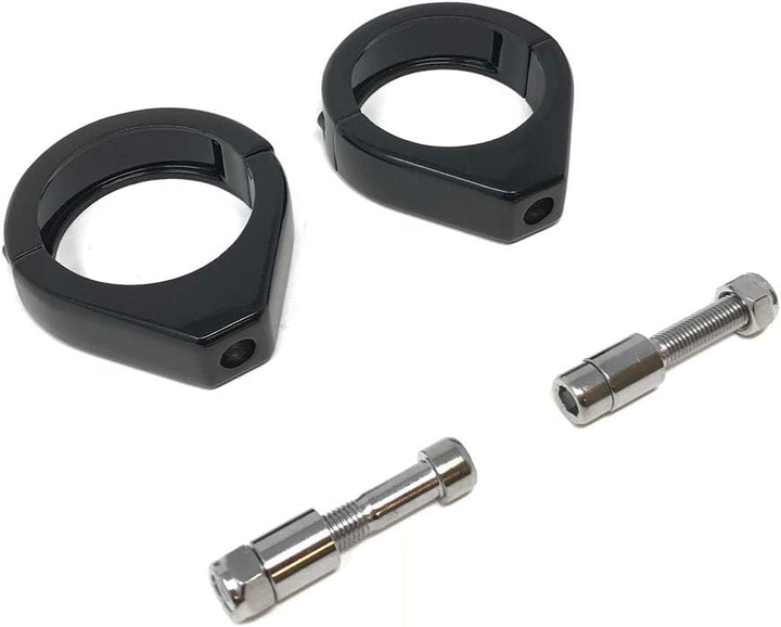 Alchemy Parts Schwarz Motorrad Blinker Austausch Klammergabel Klammern 39mm