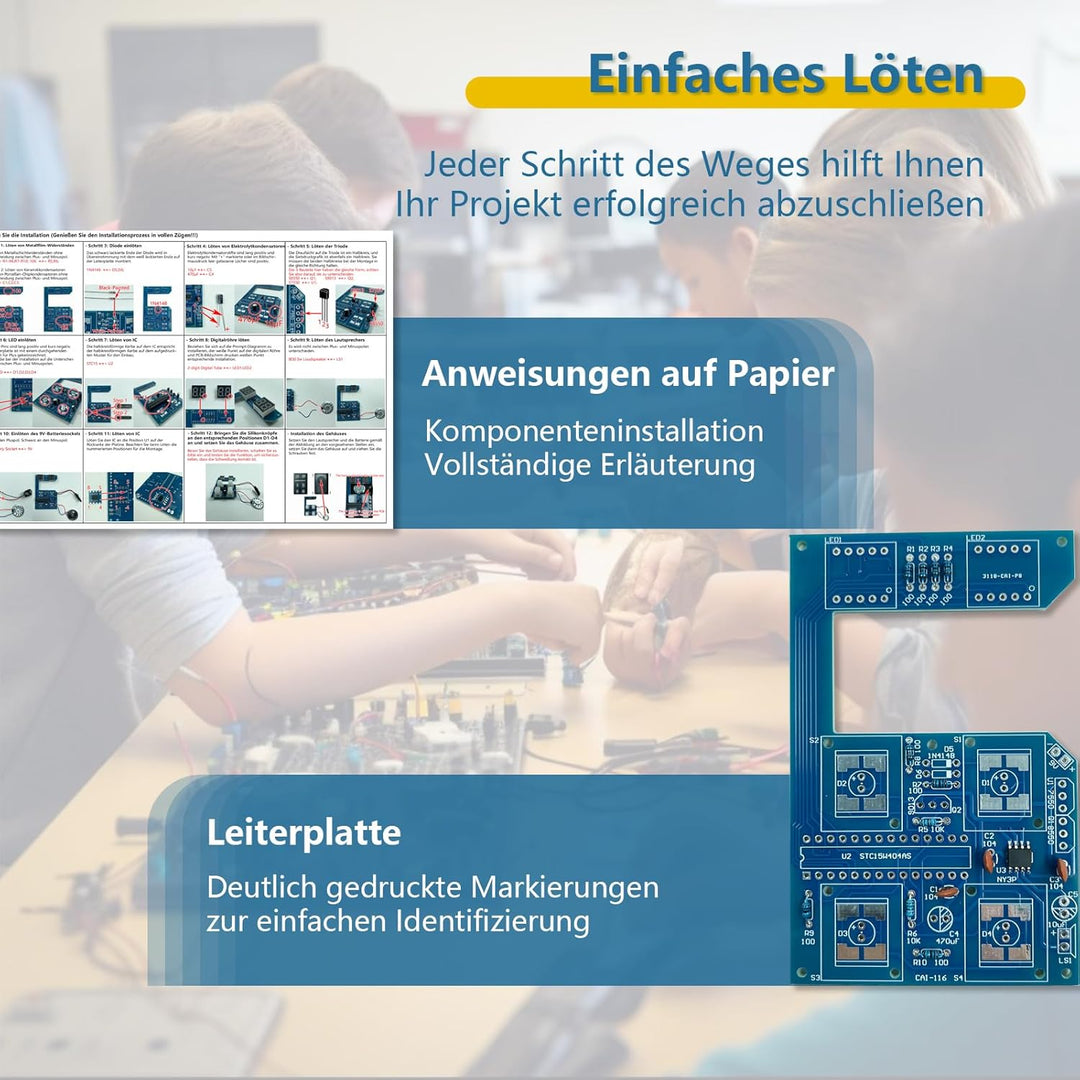 EIELE Memory Games Electronic Kits Soldering Practice Kits for Teenagers and Adults，Suitable for Sch