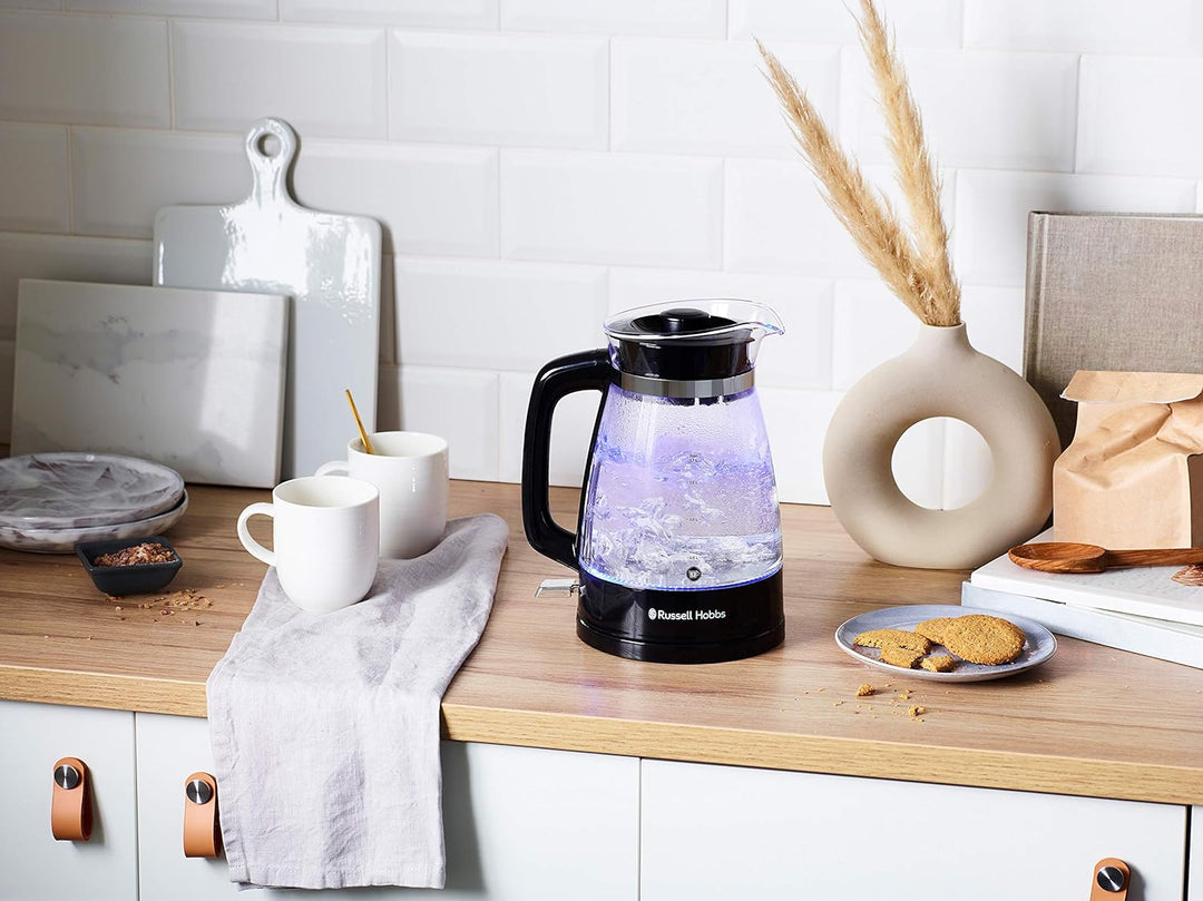 Russell Hobbs Toaster Textures+, 2 extra breite Toastschlitze, Brötchenaufsatz, 850W, schwarz 22601-
