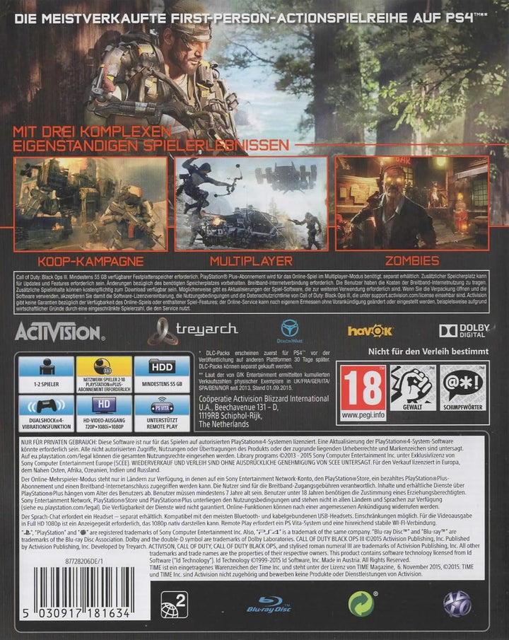 Call of Duty: Black Ops III [AT-PEGI]-[PlayStation 4] PlayStation 4 Standard, PlayStation 4 Standard