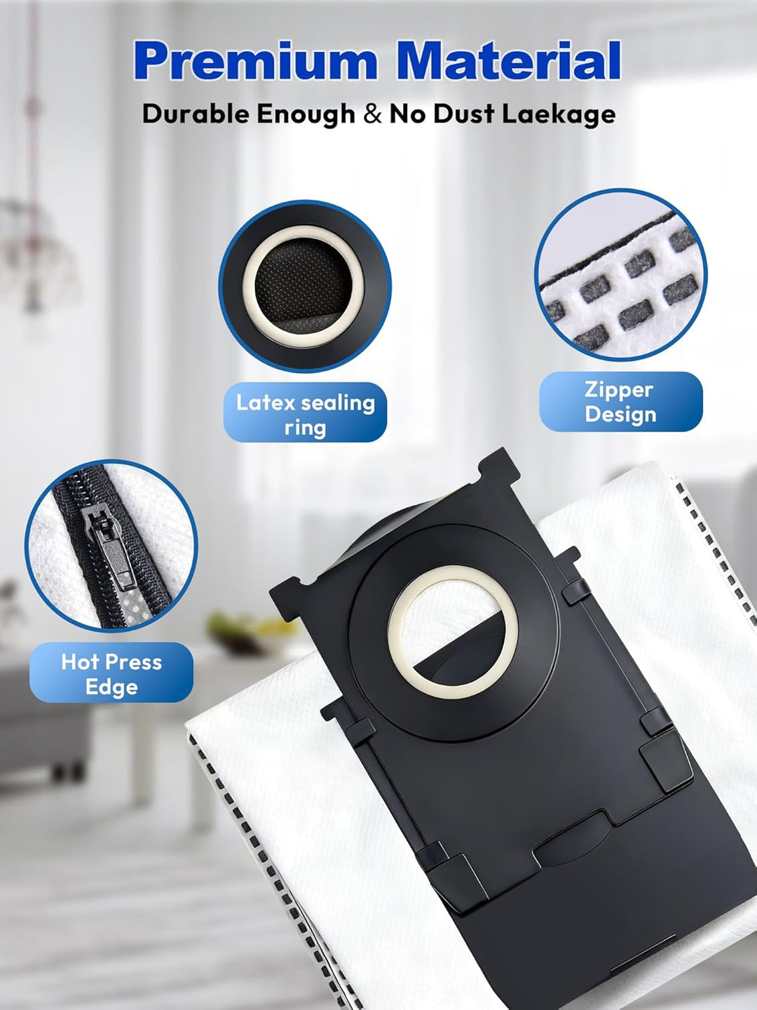 Wiederverwendbare Staubbeutel für Ecovacs Deebot X9 Pro Omni/X8 Pro Omni/T50 Pro Omni Gen2/T50 Omni