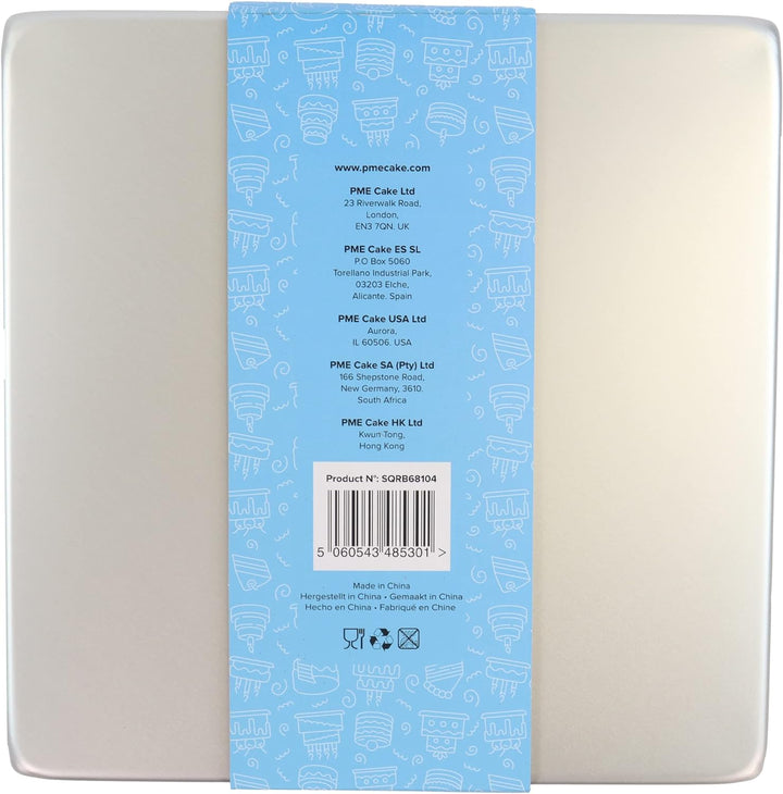 PME - Quadratische Kuchenformen 15, 20, 25 cm x 10 cm tief, 3er-Satz