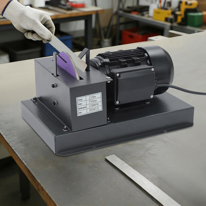 Rasenmäher-Messerschärfer 220V 750W Messerschärfer mit 2 Halterungen 23cm Rasenmäher Klingenschärfer
