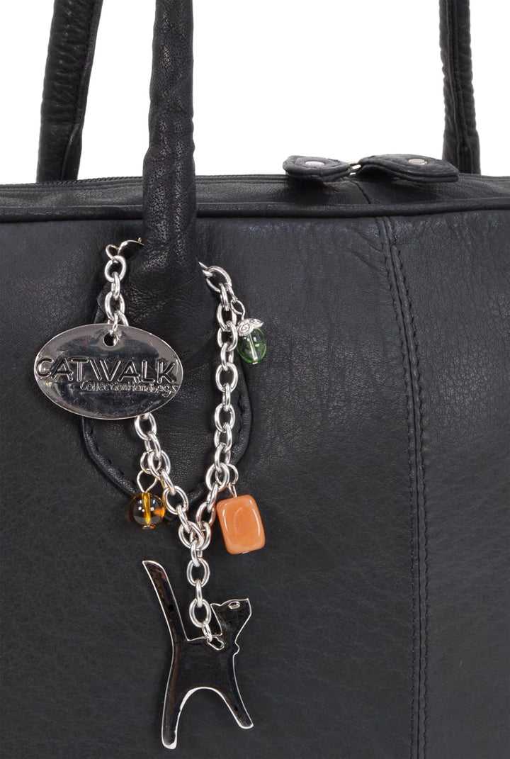 Catwalk Collection Handbags - Leder - Umhängetasche/Schultasche/Organizer/Arbeitstasche für Damen/Ar