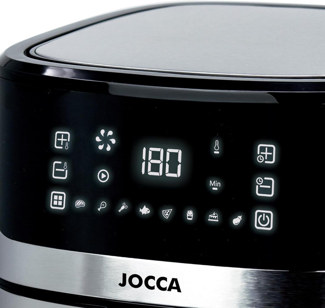 JOCCA - Heissluftfritteuse 6,5L Heissluftfritteuse | Ölfreie Fritteuse 1600W| Luftfritteuse| Air Fry