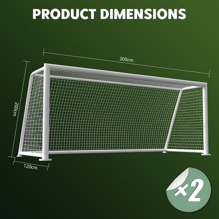Fussballtor tornetz, Tornetz 300x200cm 2 Pack, Robuste Netze, Polypropylenfaser für Fussballtor Spor