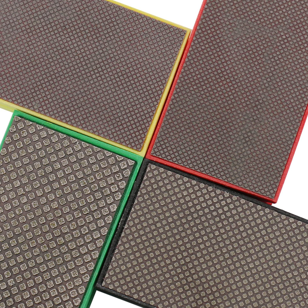 HOMESOM Galvanisierte Diamant-Handpolierpads Körnung Glas Schleifpad Stein Marmor Keramik Hand DIY W