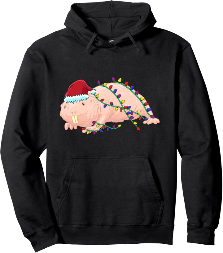 Nacktmull Weihnachten Nagetier Tiere Pullover Hoodie