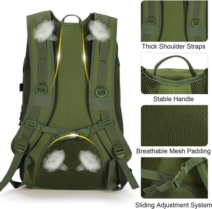 SHANNA Militärrucksack 35L/50L Armee Rucksack Molle, Hohe Kapazität Trekkingrucksack Wanderrucksäcke