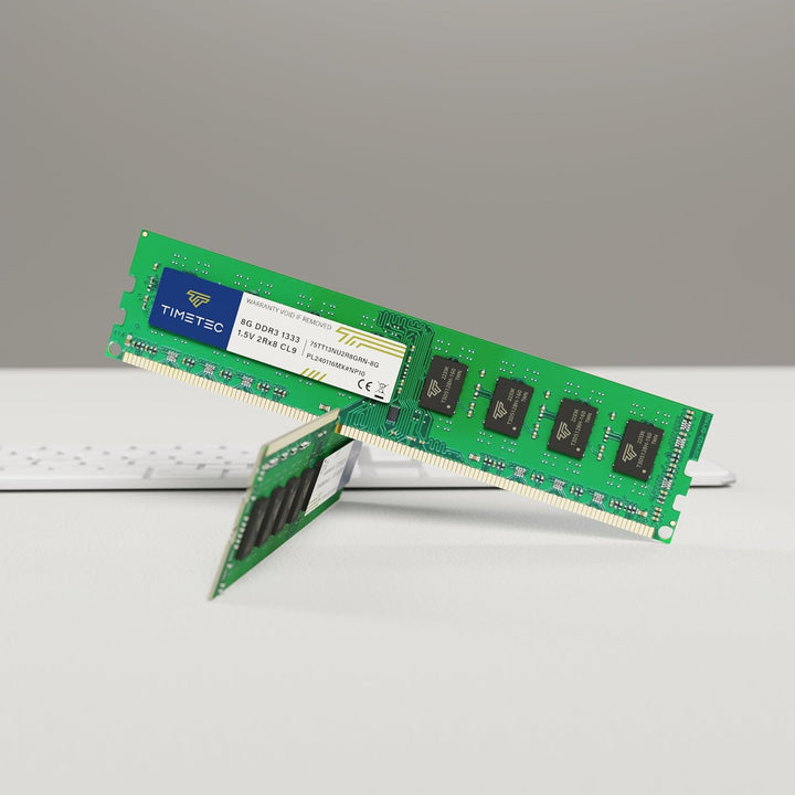 Timetec 8 GB DDR3 1333 MHz PC3-10600 Non-ECC Ungepuffert 1,5 V CL9 2Rx8 Dual Rank 240 Pin UDIMM Desk