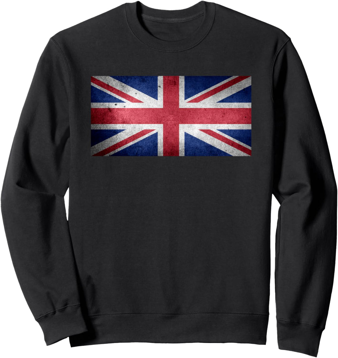 Vintage Grossbritannien Flagge Stilvolles Design Sweatshirt