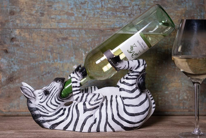 Clayre &amp; Eef Flaschenhalter Zebra Schwarz Polyresin 6PR2710