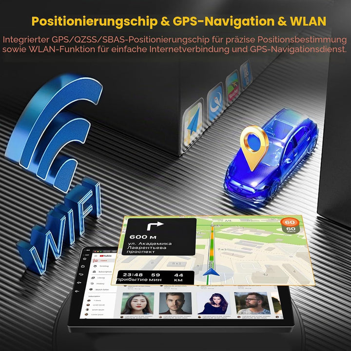 Hikity 2G+64G Autoradio Android 15 für Peugeot 207 2006-2015 mit 9-Zoll-Touchscreen, 2-DIN-Stereo mi