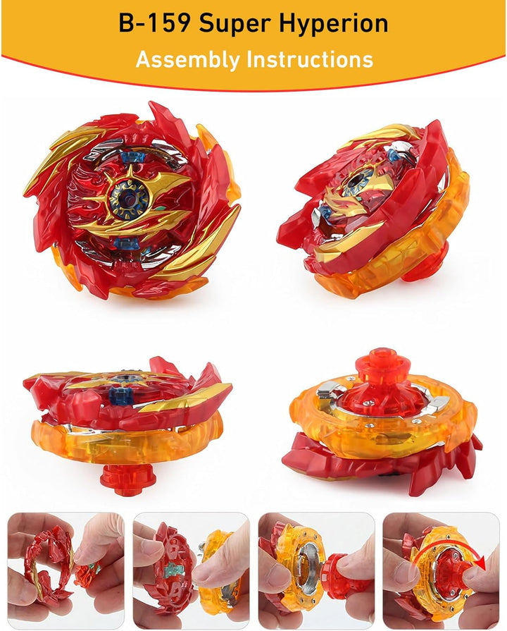 Desamvap Bay Battling Tops Bay Kampf Kreisel B-159 Metal Fusion Spinning Tops Battlle Spielzeugset m
