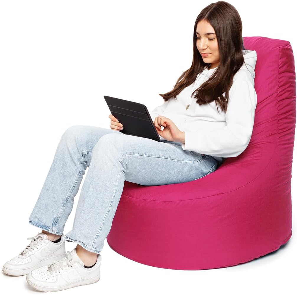 PATCH HOME Patchhome Gamer Sessel inkl. Würfel Bean Bag Set Ø75cm, 80cm Höhe, 30cm Sitzhöhe + 35x35c