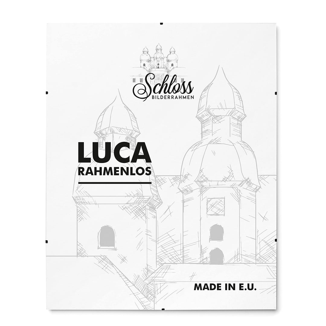 Schloss BILDERRAHMEN Luca rahmenlos 42x59,4 cm DIN A2, rahmenloser Bildhalter