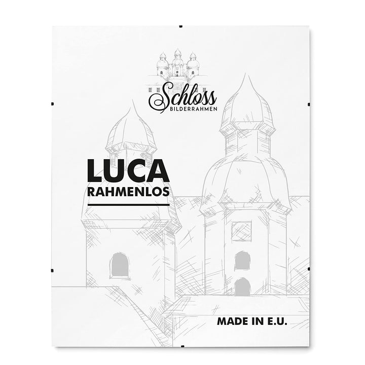 Schloss BILDERRAHMEN Luca rahmenlos 42x59,4 cm DIN A2, rahmenloser Bildhalter