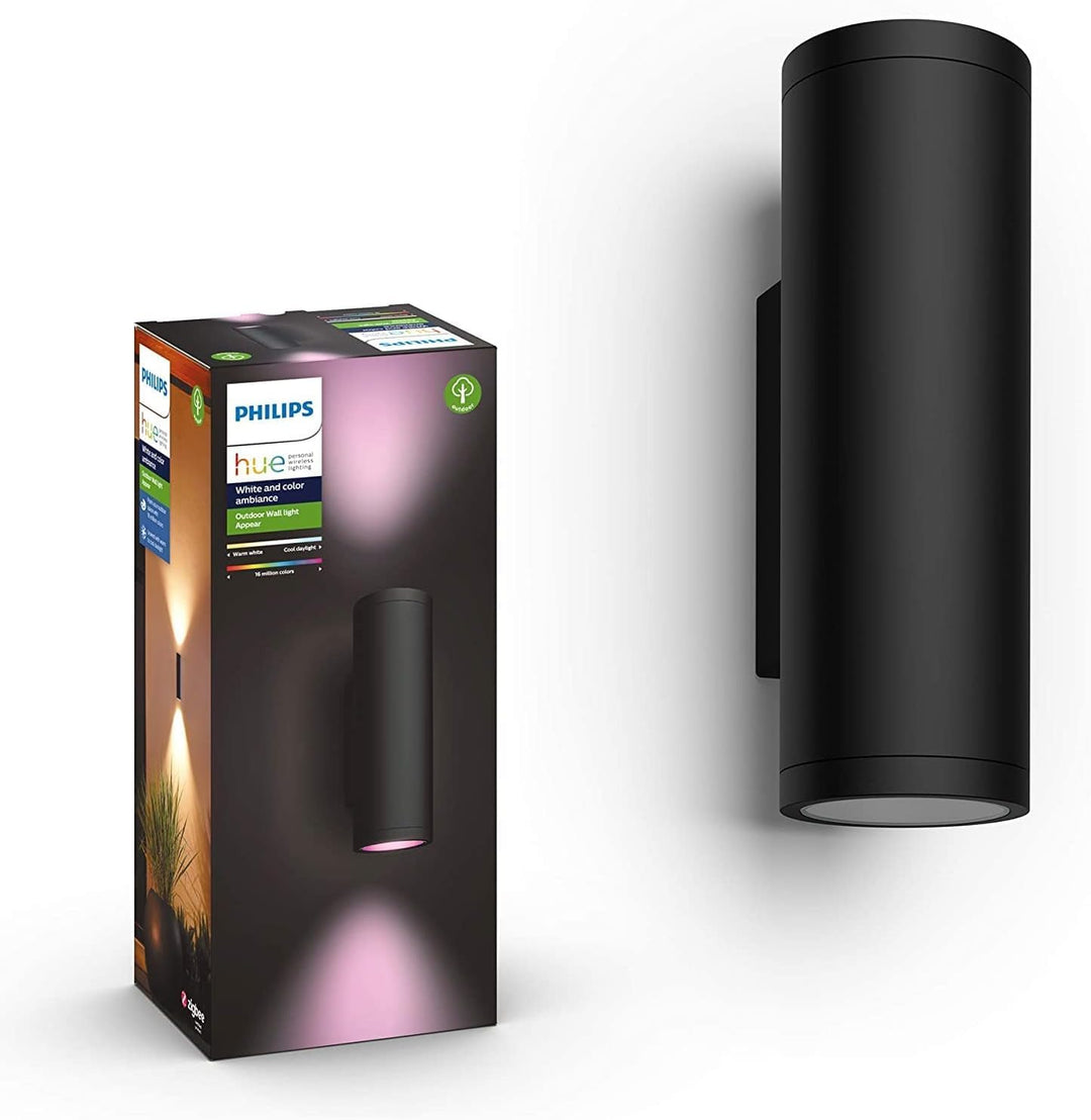 Philips Hue White & Color Ambiance Appear Outdoor Wandleuchte (1.180 lm), dimmbare Wandlampe für das