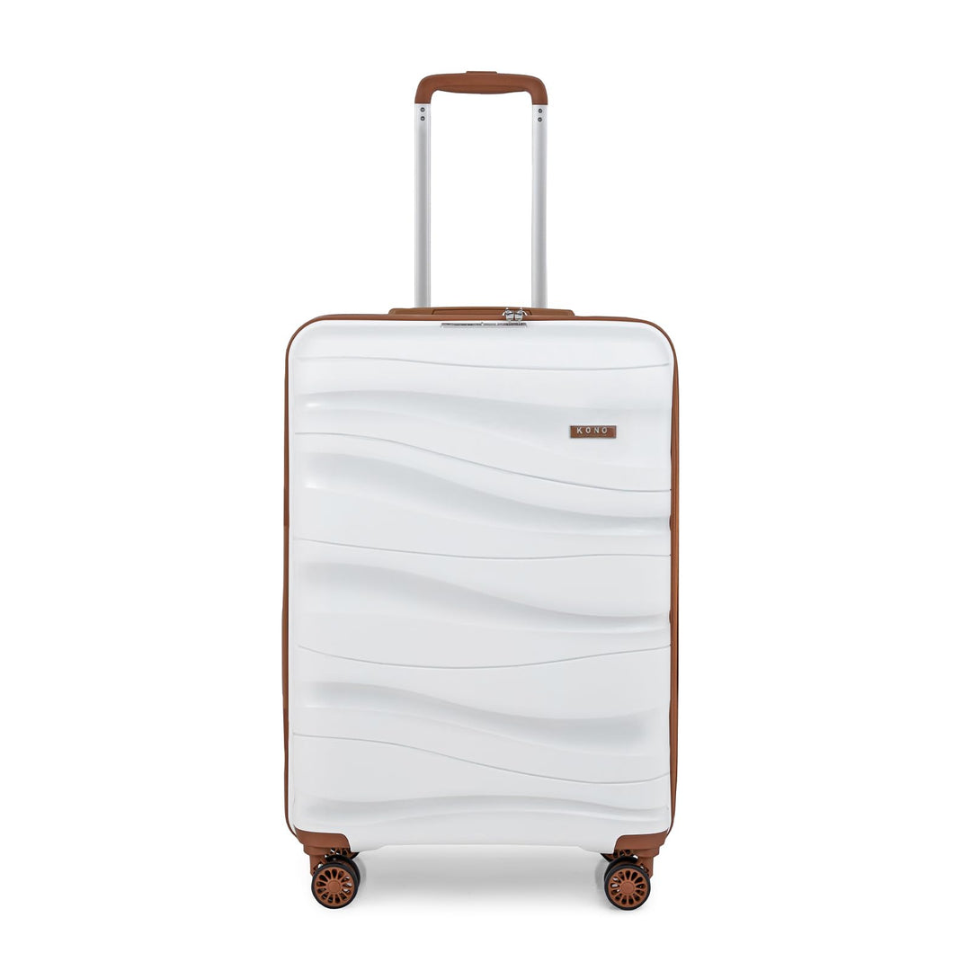 KONO Koffer Trolley 55cm Reisekoffer Leicht Hartschalenkoffer mit TSA Schloss Zwillingsrollen Rollko