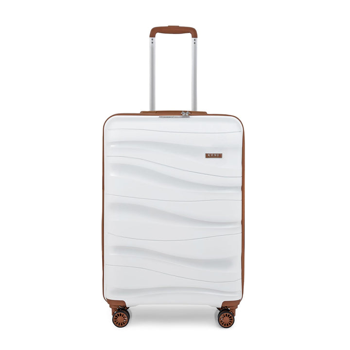KONO Koffer Trolley Reisekoffer Gross Leicht Hartschalenkoffer mit TSA Schloss Zwillingsrollen Rollk
