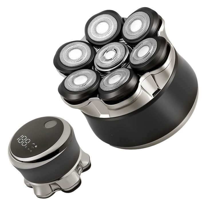 Carehabi Glatzen Rasierer Herren, Glatzenrasierer Elektrisch IPX6 Wasserdicht Magnetisch 7D Schweben