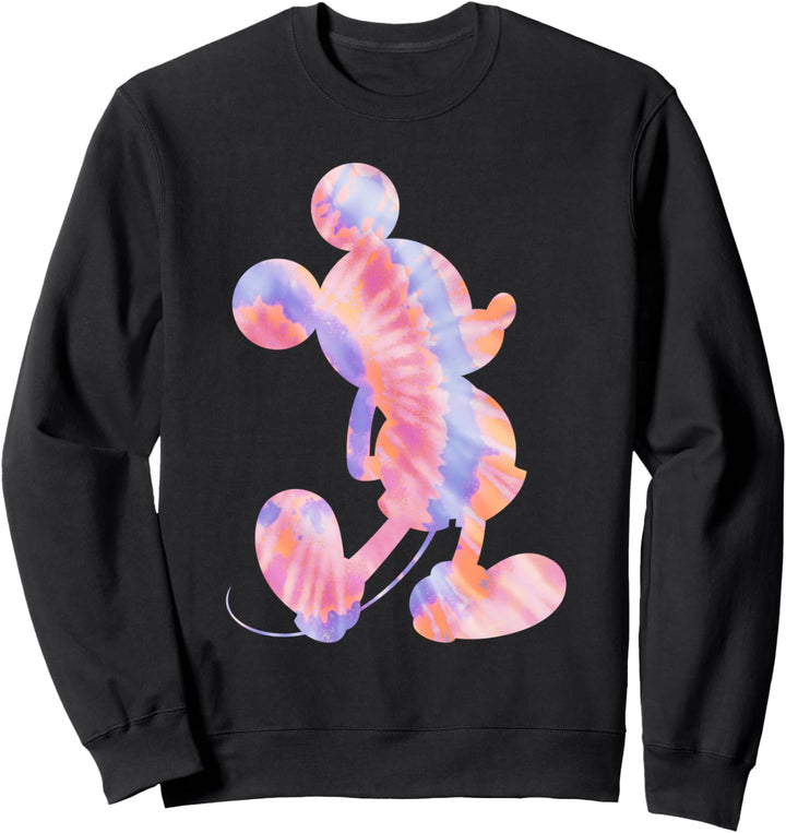 Disney Mickey Mouse Silhouette 90s Tie Dye Sweatshirt