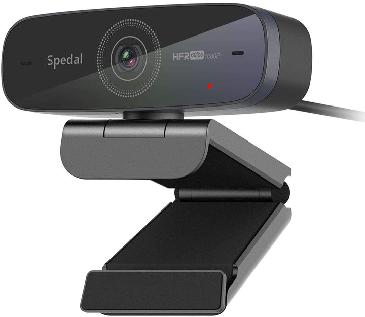 Spedal 1080P 60fps Webcam mit Stereo-Mikrofone, Autofokus Streaming Webcam, Computer Laptop Kamera f