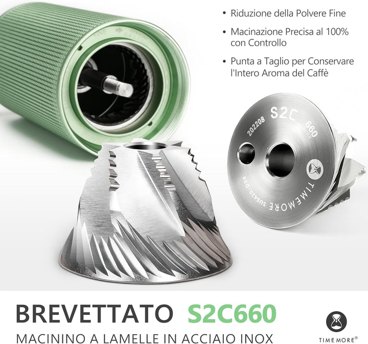 Chestnut C3 ESP PRO, TIMEMORE Kaffeemühle Manuell, Upgrade Integrierte Ganzmetallgehäuse, Handkaffee
